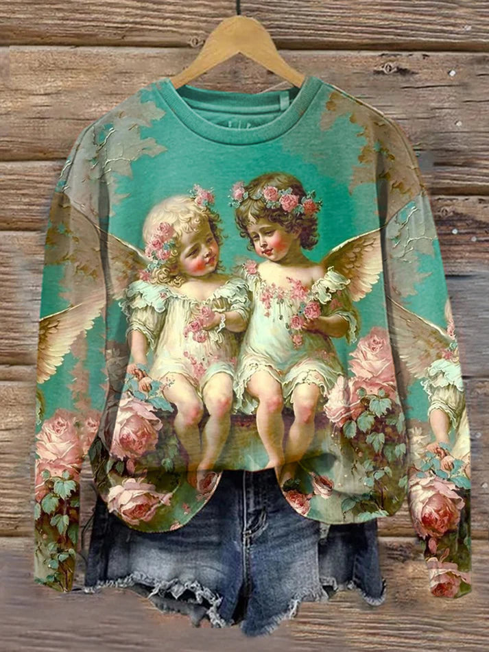 Cupido Valentijn retro sweatshirt