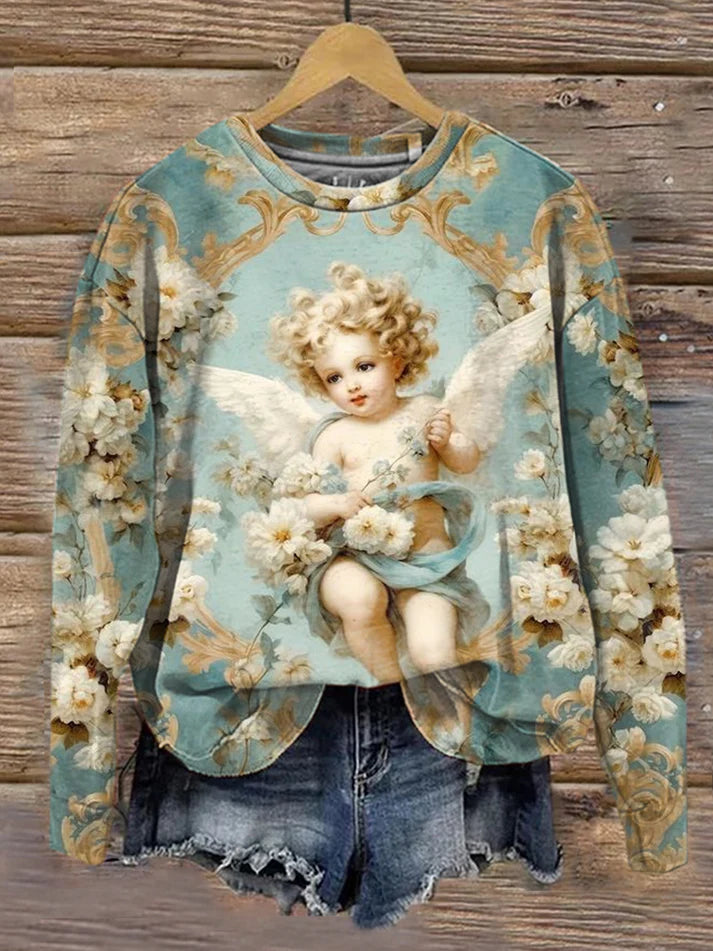 Cupido Valentijn retro sweatshirt