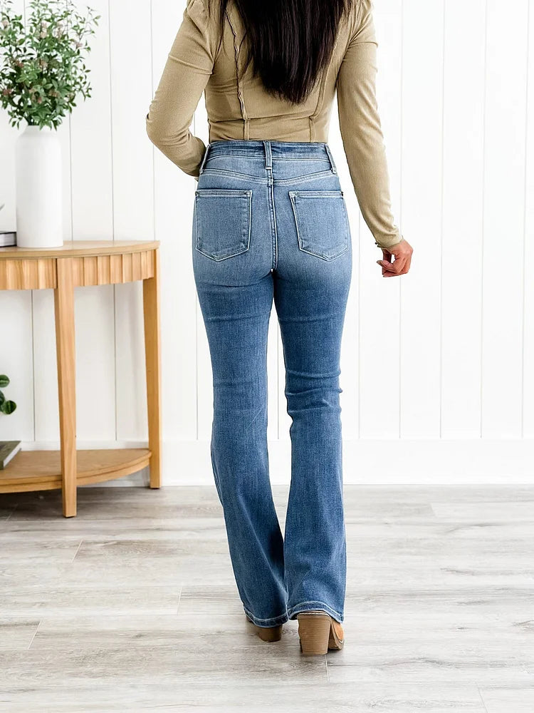 Belly Control Bootcut Jeans 1+1 GRATIS