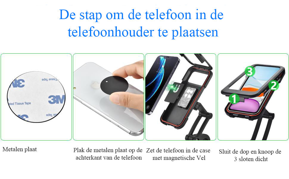 Waterdichte Telefoonhouder voor fiets & motor/ scooter