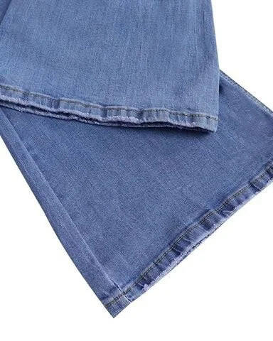 Denim Broek Met Hoge Taille