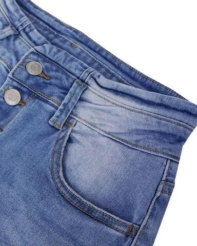 Denim Broek Met Hoge Taille