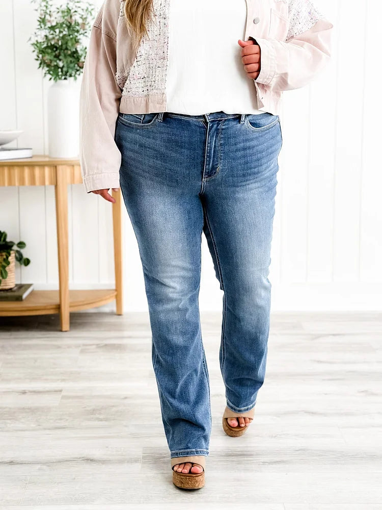 Belly Control Bootcut Jeans 1+1 GRATIS