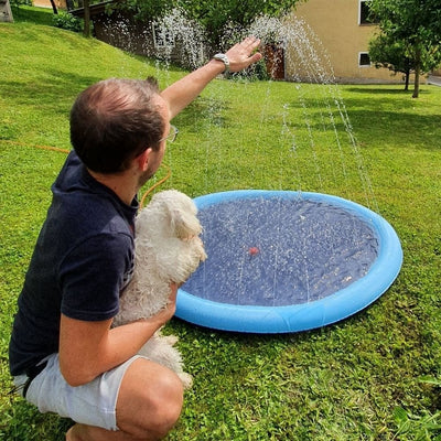 Opvouwbare buitenzwembad en watersproeimat