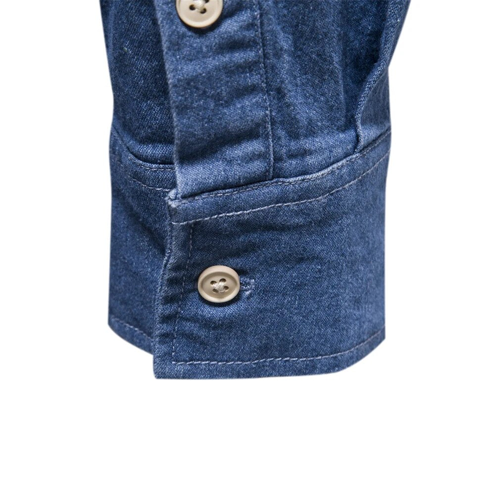 Denim Heren Overhemd