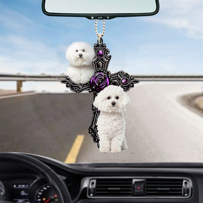 Bichon Frise Pray For God autohanger