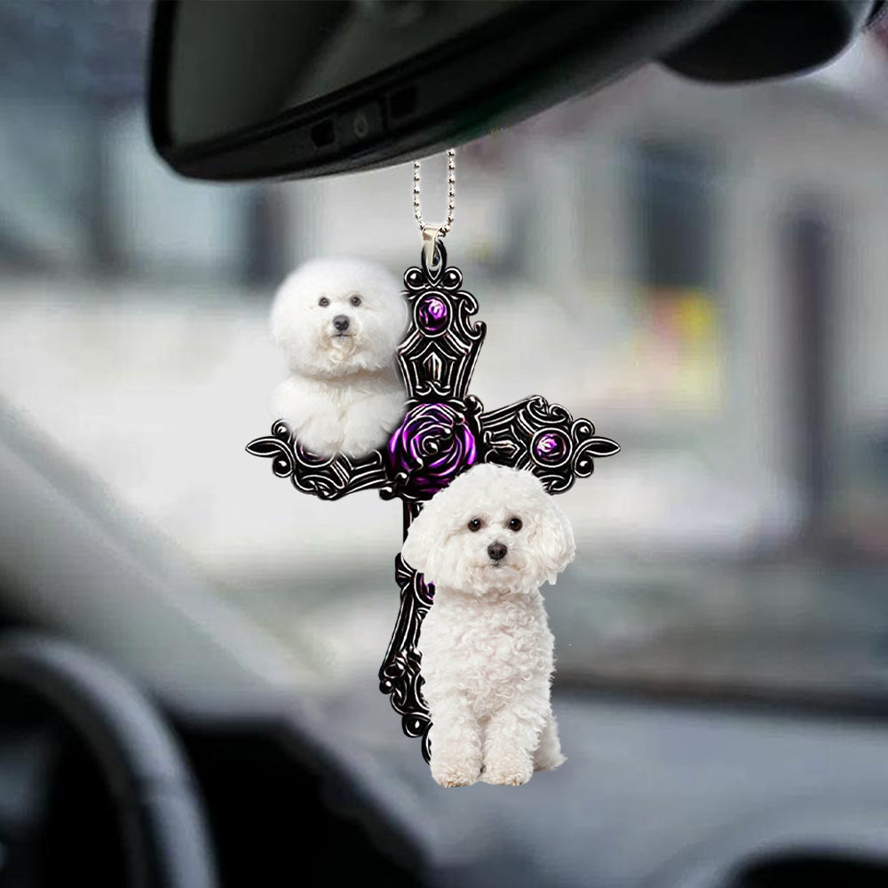 Bichon Frise Pray For God autohanger