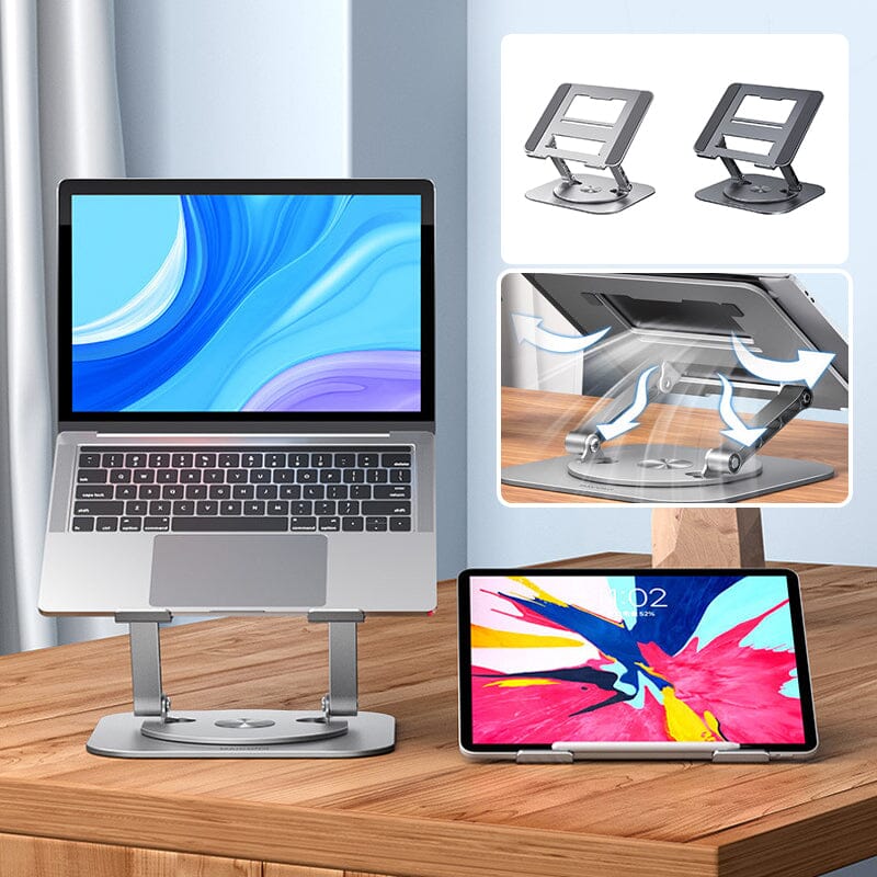 Aluminium laptop-tabletstandaard