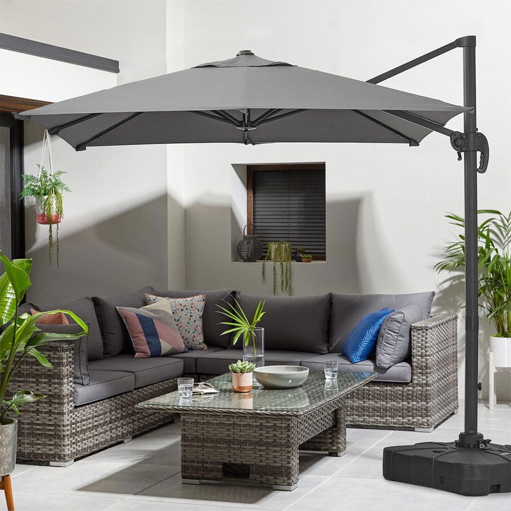 3M*3M tuinparasol, kantelbaar en draaibaar