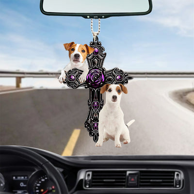 Jack Russell Terrier Pray For God autohanger