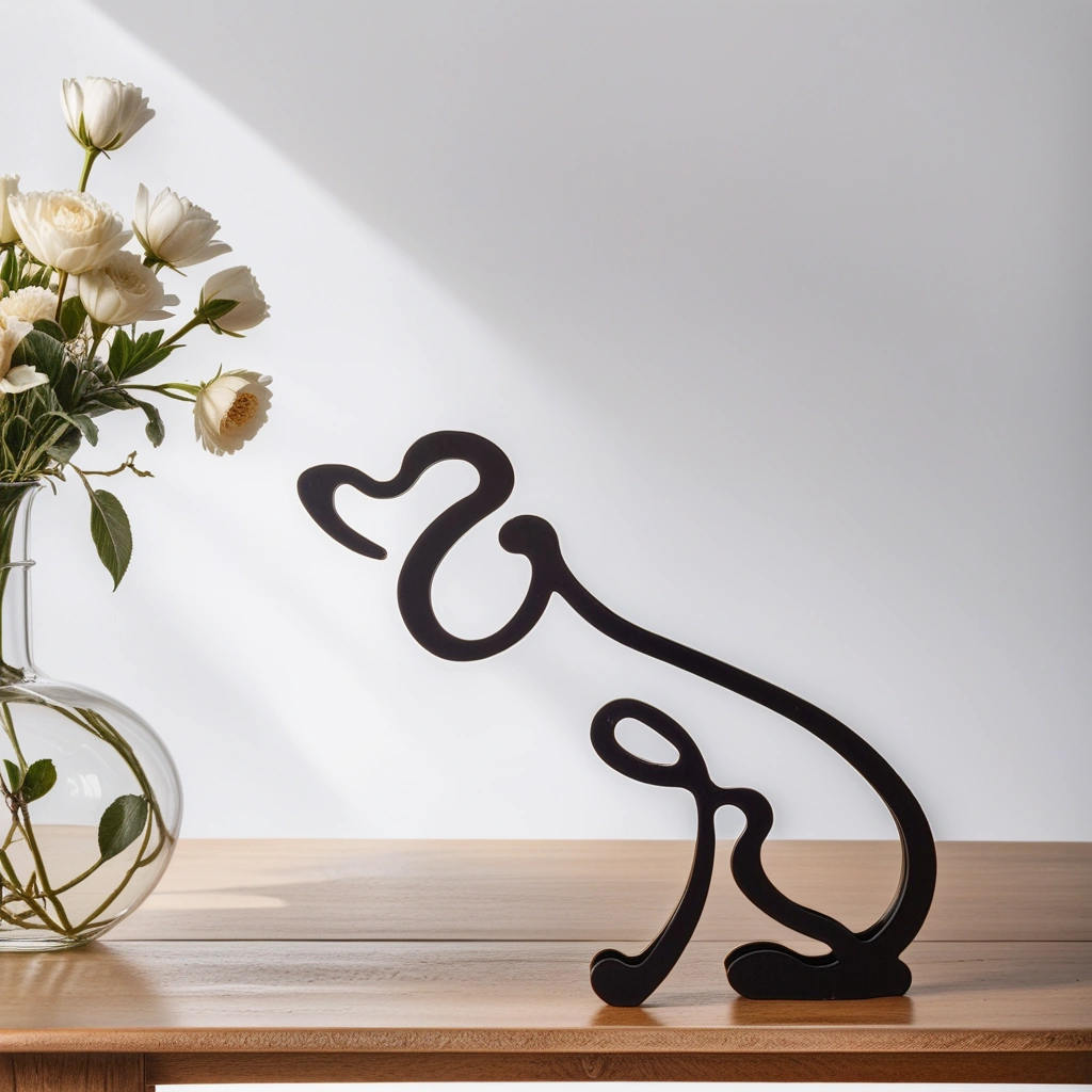 Hond kunst sculptuur voel de onvoorwaardelijke Liefde!