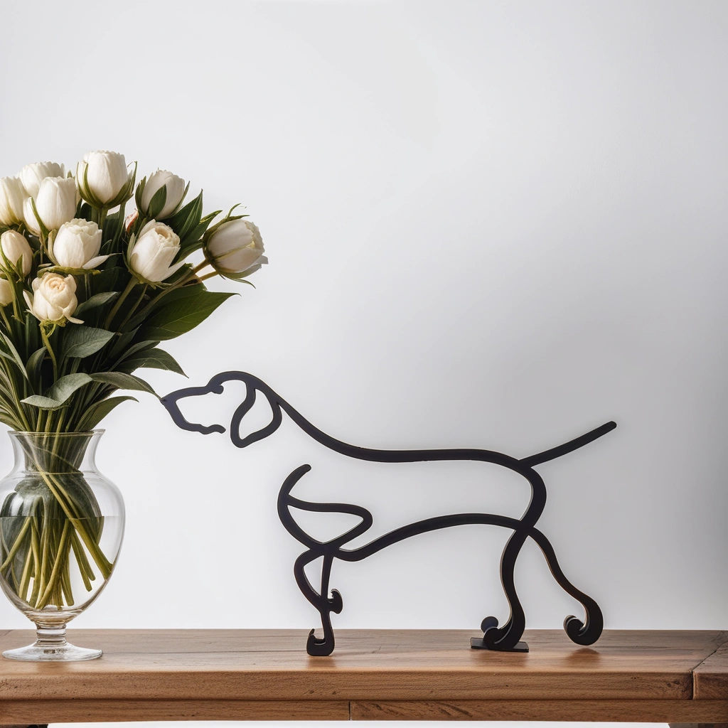 Hond kunst sculptuur voel de onvoorwaardelijke Liefde!