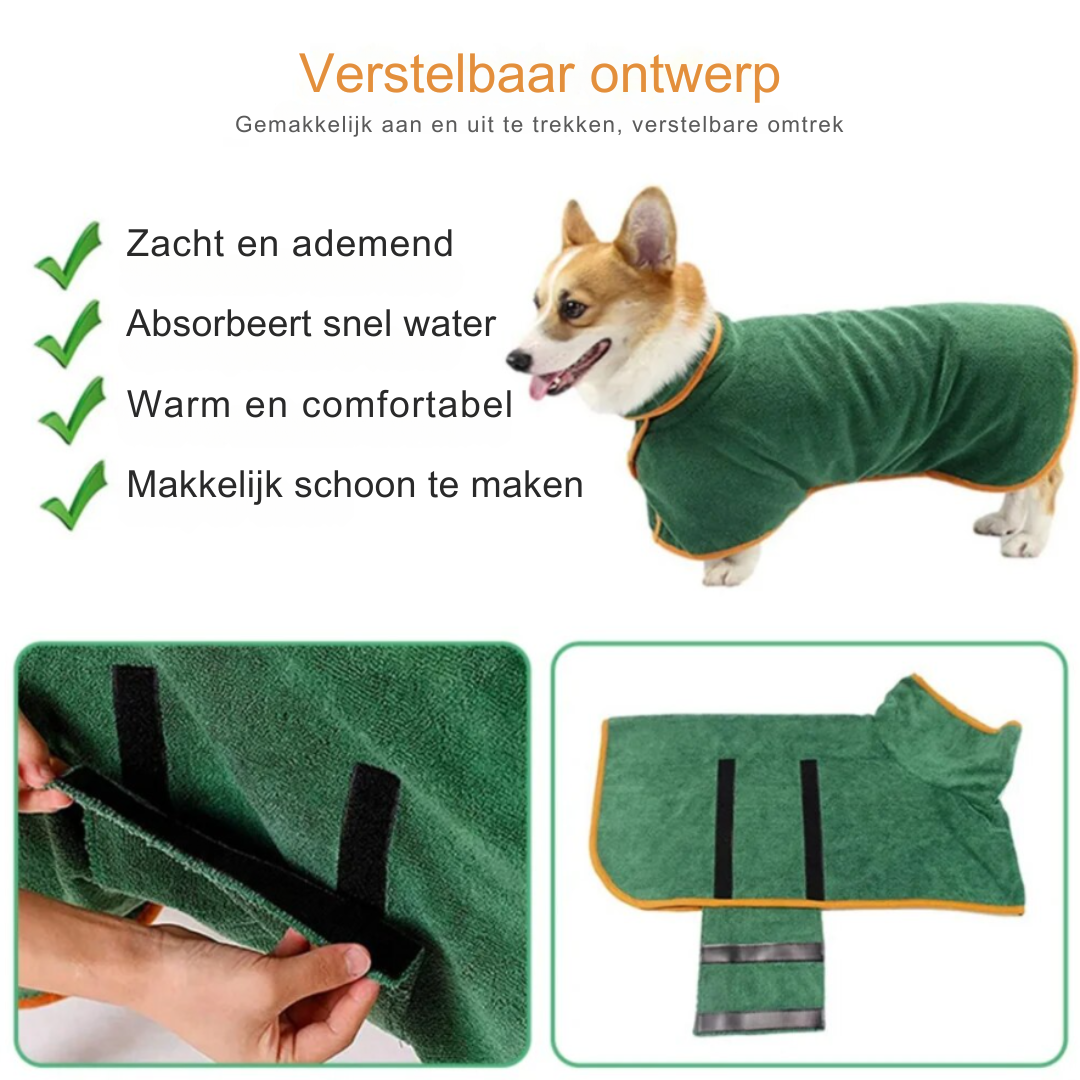 Bart | Hondenbadjas Comfort, Warmte en Stijl voor je Hond