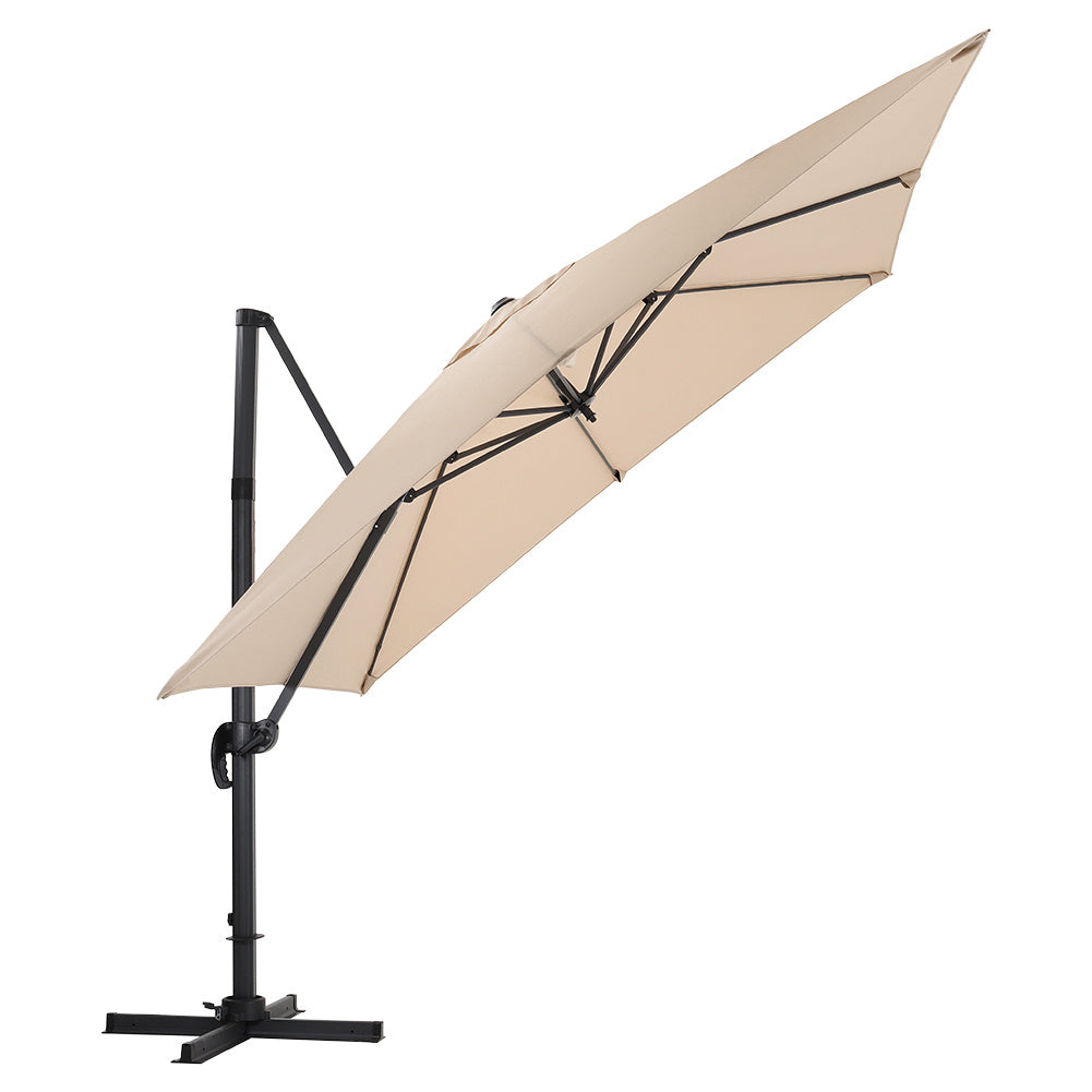 3M*3M tuinparasol, kantelbaar en draaibaar