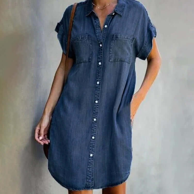 Denim dames jurk