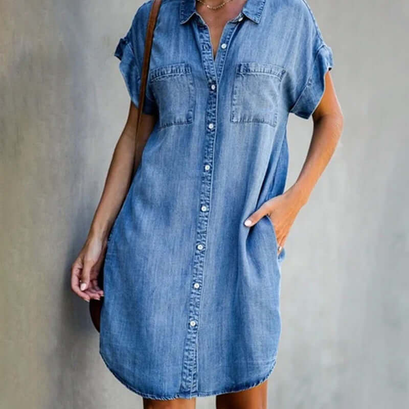 Denim dames jurk